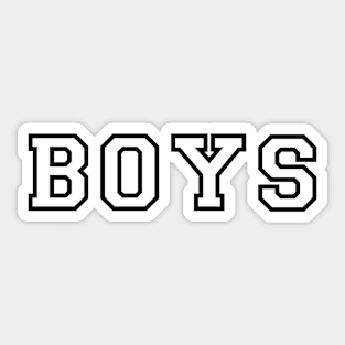 "Varsity "Boys" - Queer Pride - (WHT Text) Sticker